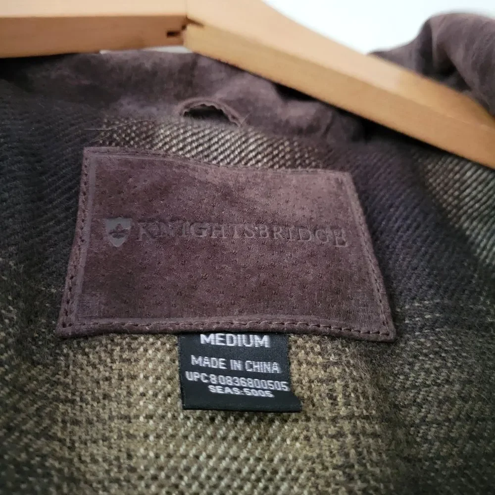 Knightsbridge Leather Coat NWT Brown M